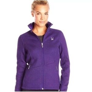 Spyder Purple Zip Up Core Sweater Jacket Size Small